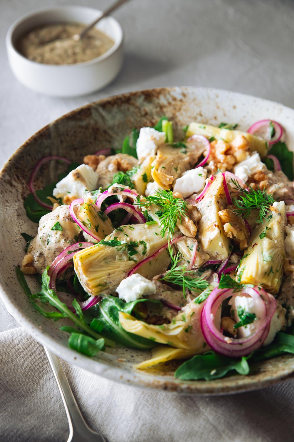 Artichoke Salad with Goat’s Cheese & Lime Yoghurt