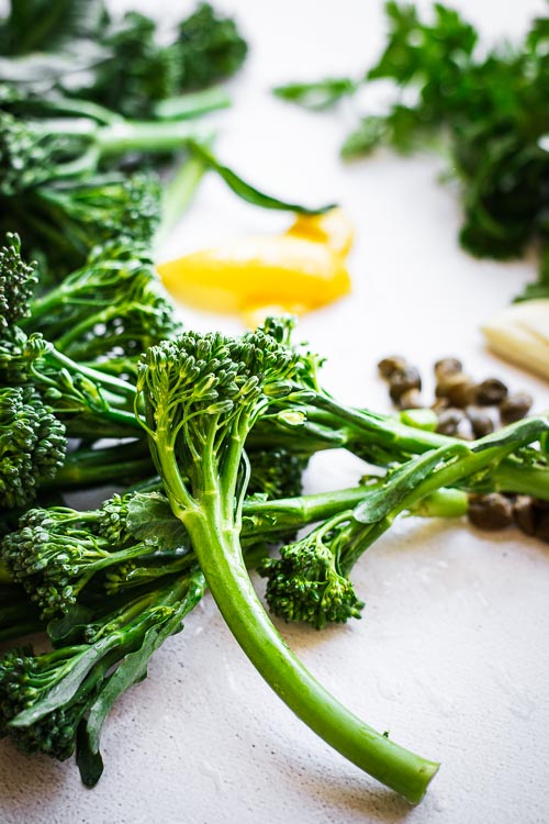 Tenderstem broccoli close-up.