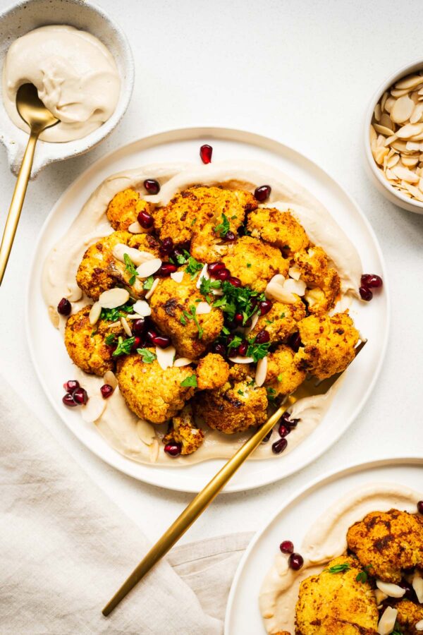 Roasted Cauliflower With Tahini Sauce - Non-Guilty Pleasures