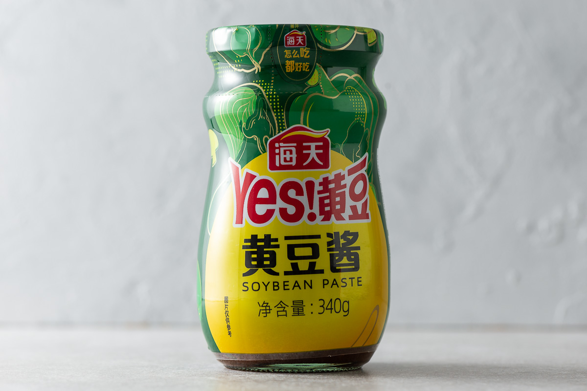 A jar of Chinese soybean paste.